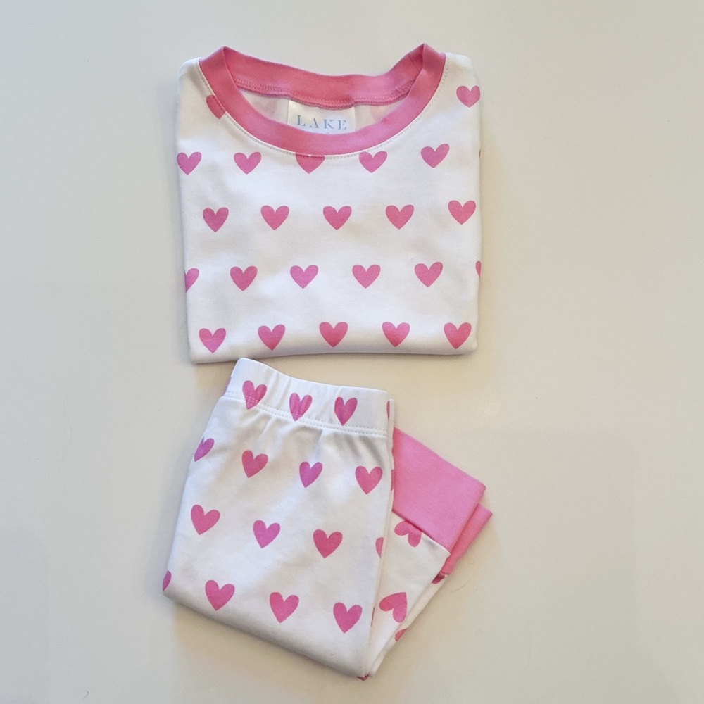 LAKE Pink Heart Pajamas